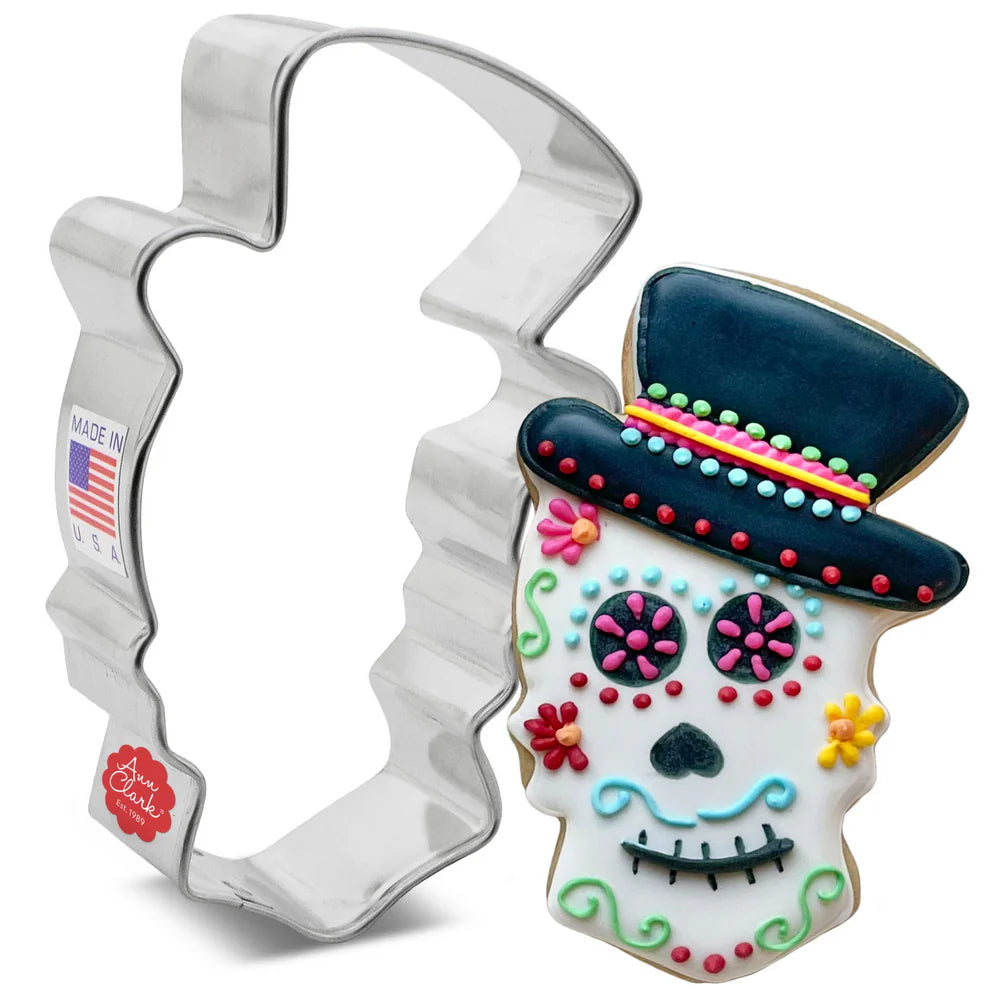 Day of the Dead Sugar Skull with Top Hat Cookie Cutter