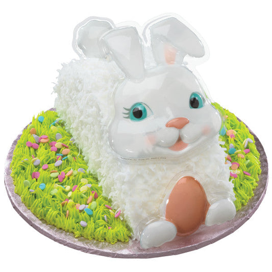 White Easter Bunny Cake Topper Set