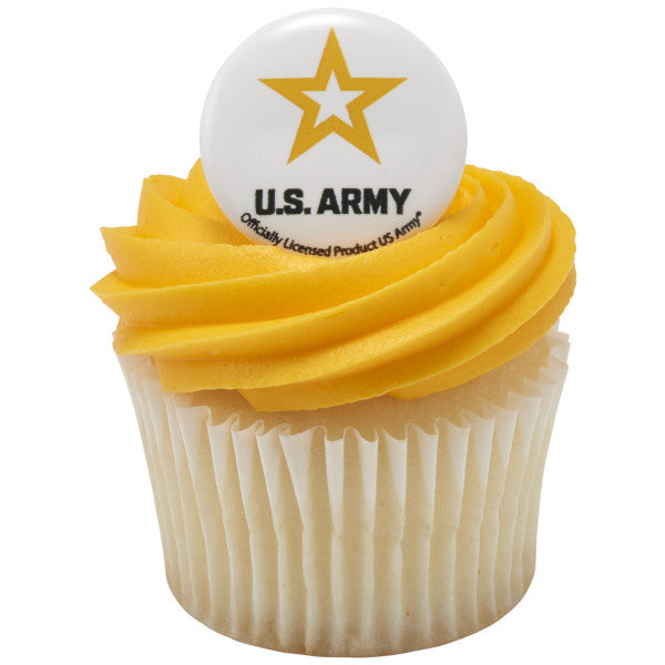 US Army Cupcake Topper Rings