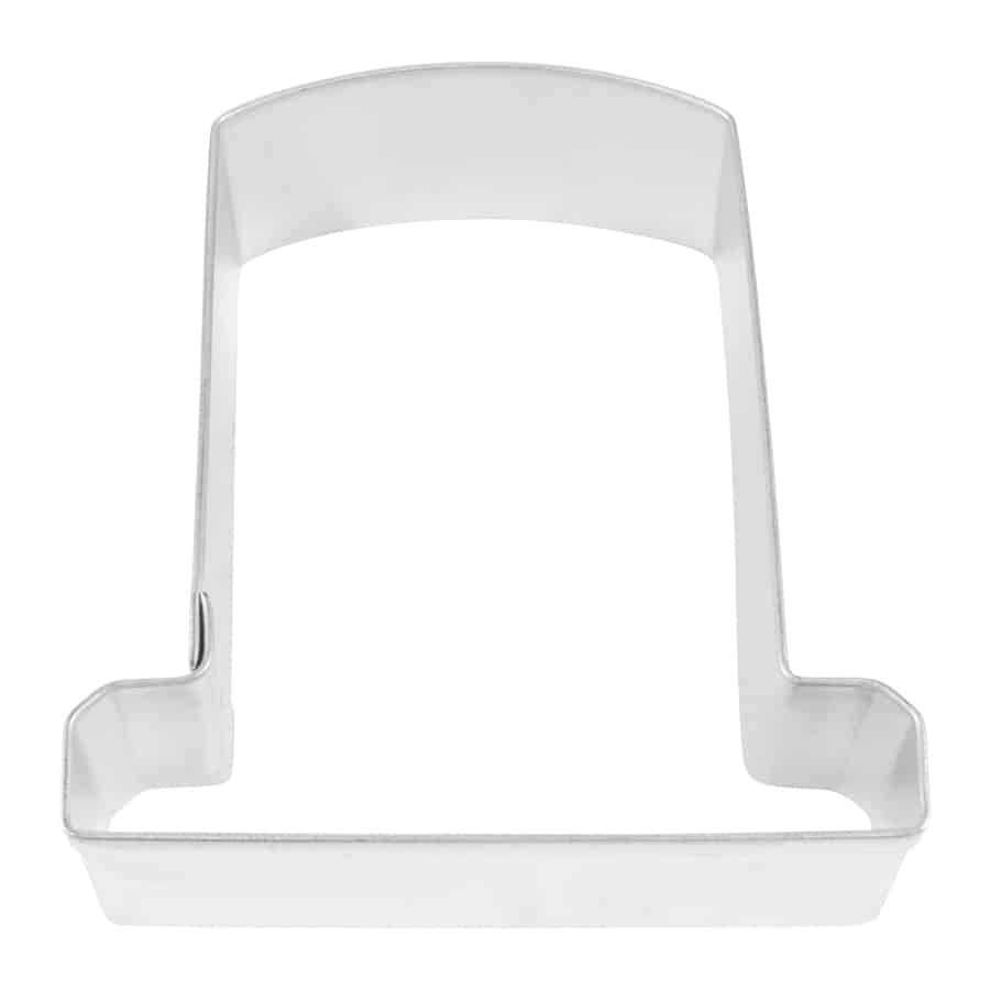 Tombstone Cookie Cutter made of tinplated steel, featuring a classic arched gravestone shape.