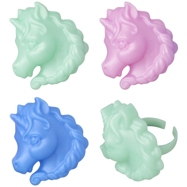 Unicorn Cupcake Topper Rings