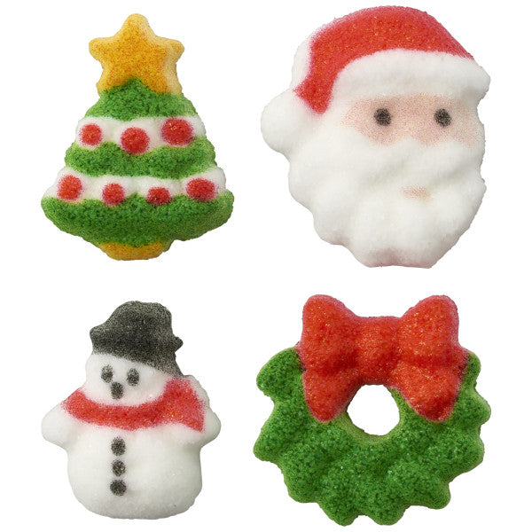 Assorted Christmas Charm Sugar Decorations