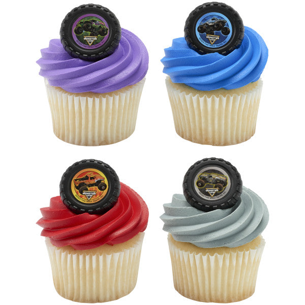 Monster Truck Jam Cupcake Topper Rings