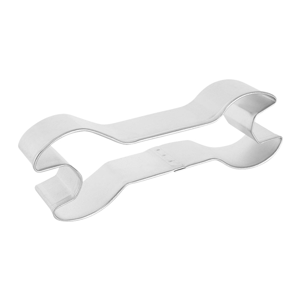 Side view of the wrench cookie cutter, showing its sturdy shape.