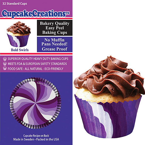 Purple Swirl Baking Cup Standard 32/pkg