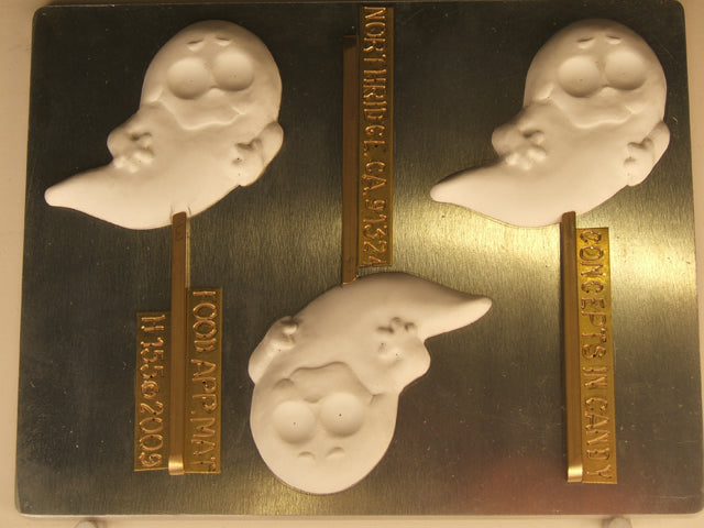 Ghost w/Cavity for Candy Eyes Chocolate Lollipop Mold