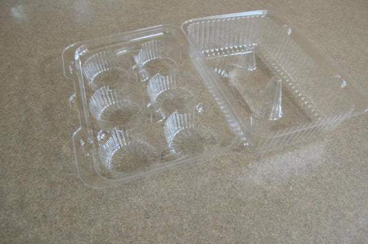 Cupcake Container 6 ct Clear