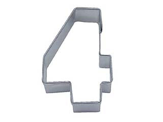 Number 4 Cookie Cutter 3"