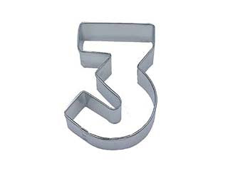 Number 3 Cookie Cutter 3"