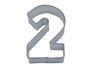 Number 2 Cookie Cutter 3"
