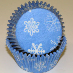 Blue Snowflake Standard Baking Cup 32/pkg