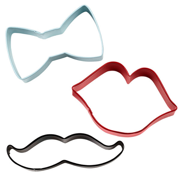 Wilton Bow, Mustache, Lips Cutter Set