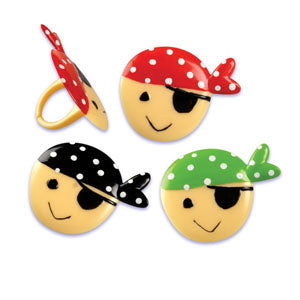 Pirate Face Ring 6/pkg