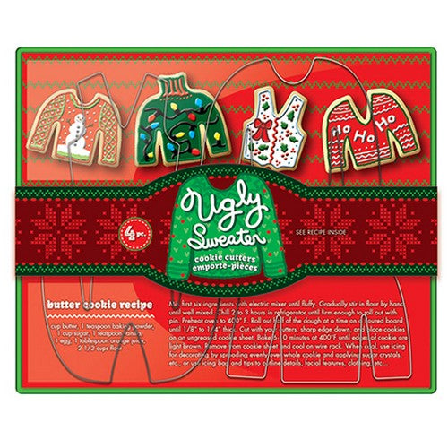 Ugly Sweater Cookie Cutter Set 4 pc