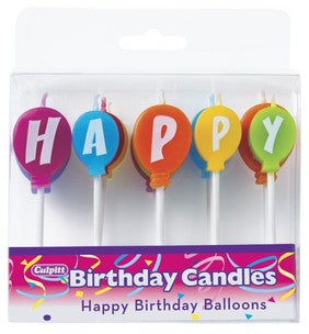 "Happy Birthday" Balloon Candles set