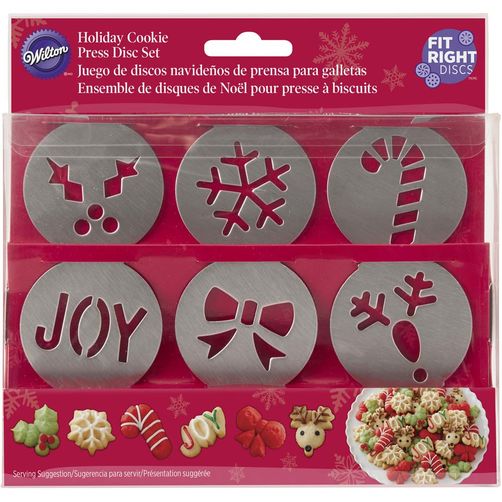 Wilton Fit Right Holiday Cookie Press Disc Set