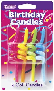 Primary Colors Coiled Candles