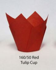 Red Tulip Baking Cups
