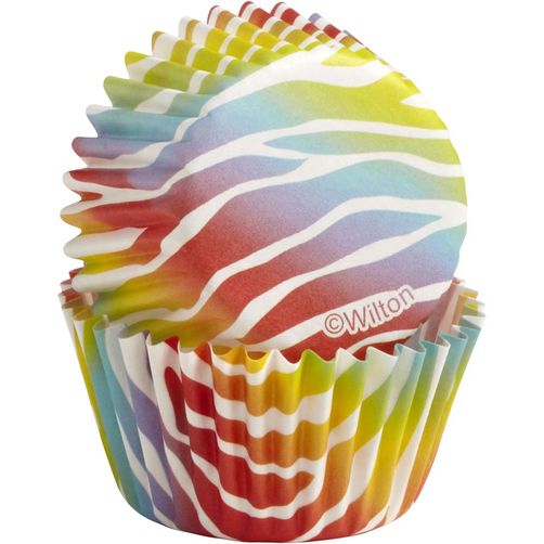 Colorful Zebra Design Mini Baking Cups 100/pkg