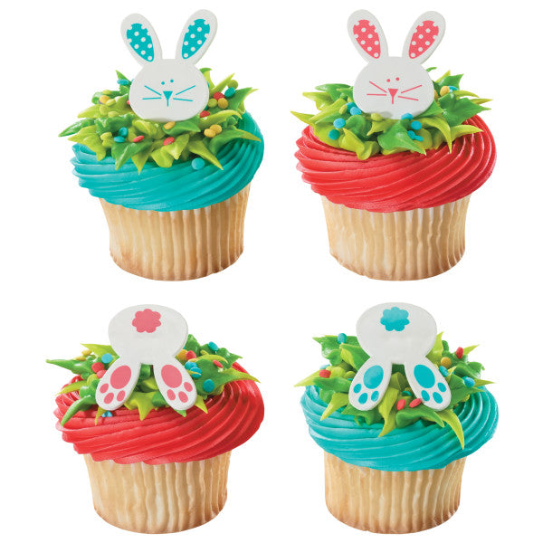 Bunny Heads and Tails Cupcake Rings 12/pkg