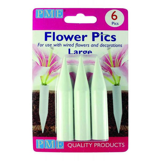 Flower Cake Spikes 6/pkg