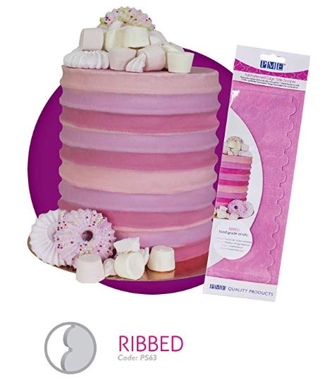 Tall Cake Side Scraper With Ribbed Pattern