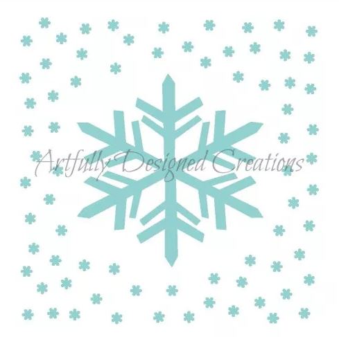 Single Stick-Style Snowflake Stencil