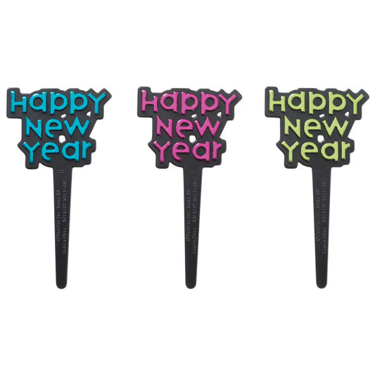 Happy New Year Foil Cupcake Picks