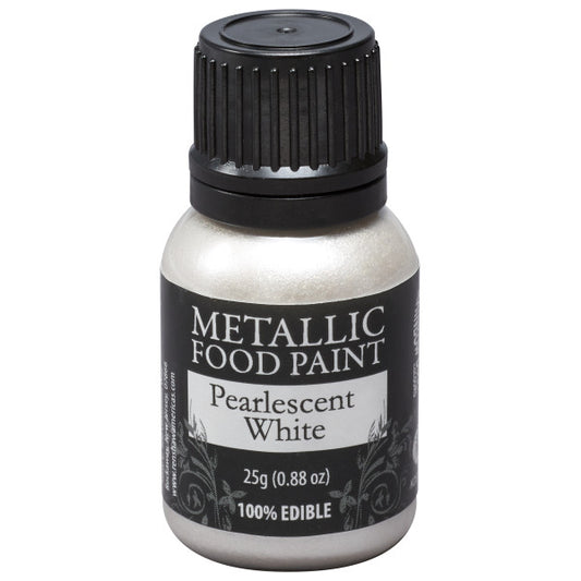Edible Metallic White Pearlescent Paint