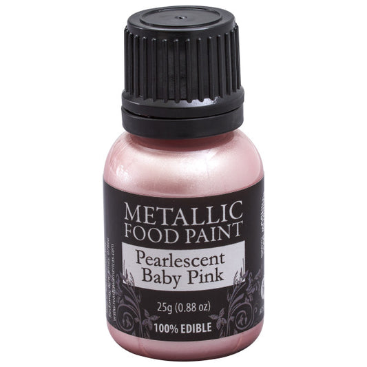 Edible Metallic Baby Pink Pearlescent Paint