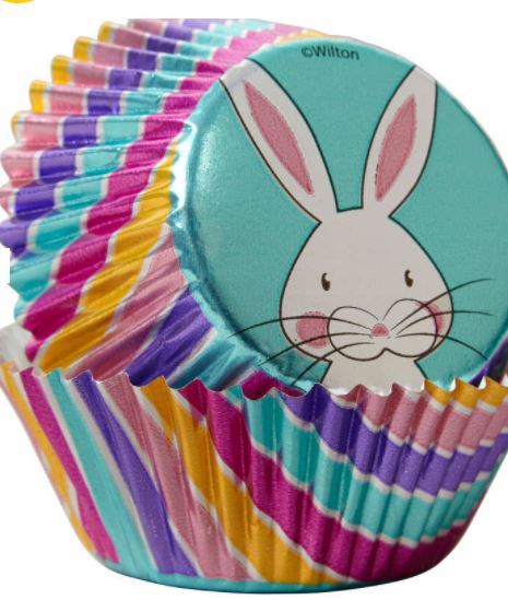 Easter Bunny Foil Baking Cups