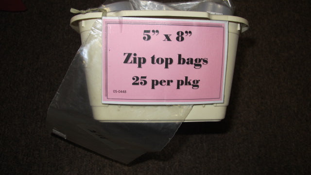 Zip Top Bags 5 X 8 25/pkg