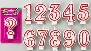 Candle Numbers Red/White