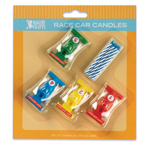 Candles Racing Cars w/Holders