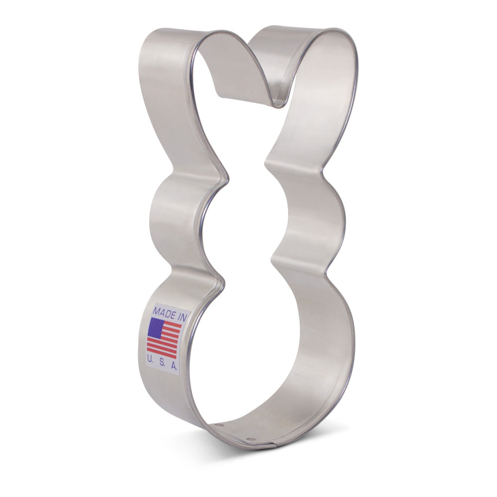 Peep Easter Bunny-shaped cookie cutter made of durable steel with a 'Made in USA' label.