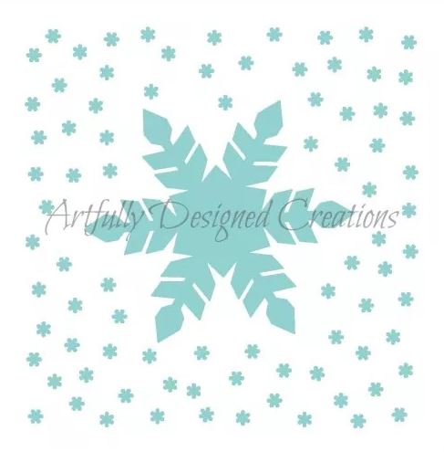 Single Thick-Style Snowflake Cake Stencil