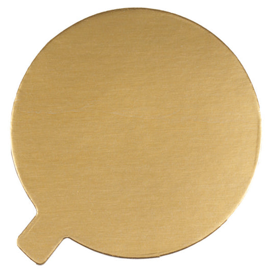 Single gold treat board with tab, perfect for mini desserts